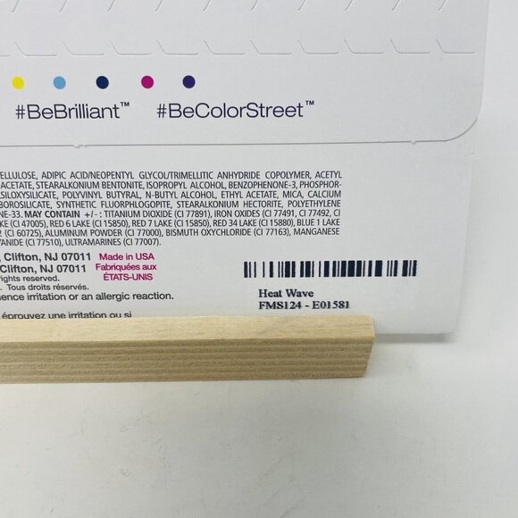 Color Street 100% Real Nail Polish Strips Heat Wave Orange Shimmer 16 Pieces - Picture 4 of 5